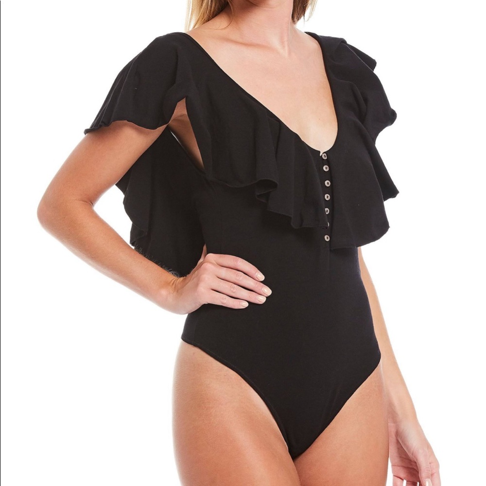 NWOT Free People Matilda Ruffle Bodysuit